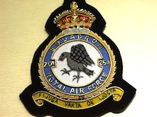 254 Squadron RAF KC wire blazer badge - Click Image to Close